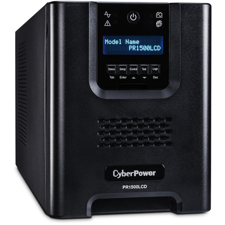 CYBERPOWER CyberPower PR1500LCDN Smart App Sinewave UPS Systems - 1500VA/1500W, 120 VAC, NEMA 5-15P, Mini-Tower, Sine Wave, 8 Outlets, LCD, PowerPanel&reg; Business, $375000 CEG, 3YR Warranty - PR1500LCDN