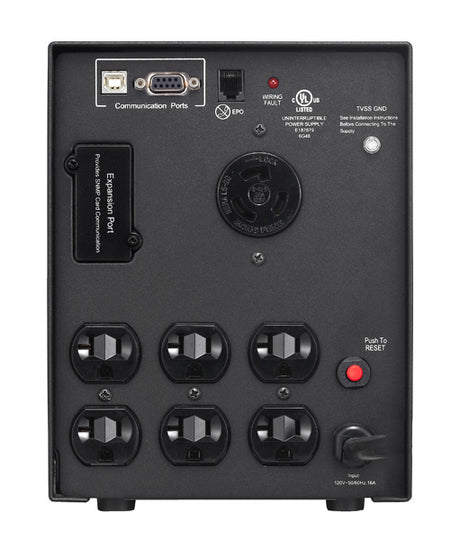 CYBERPOWER CyberPower PR2200LCDSL uninterruptible power supply (UPS) Line-Interactive 2.07 kVA 1980 W 7 AC outlet(s) - PR2200LCDSL