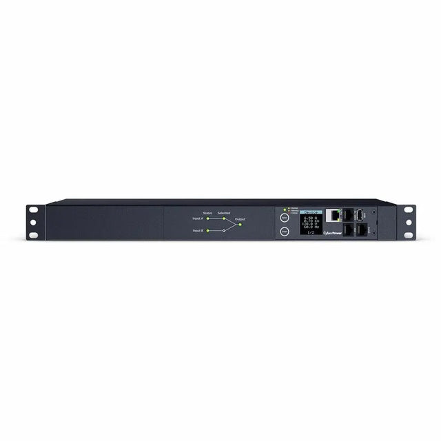 CYBERPOWER CyberPower Switched ATS PDU PDU44001 10-Outlets PDU - Switched - NEMA 5-15P - 10 x NEMA 5-15R - 120 V AC - Network (RJ-45) - 1U - Horizontal - Rack-mountable