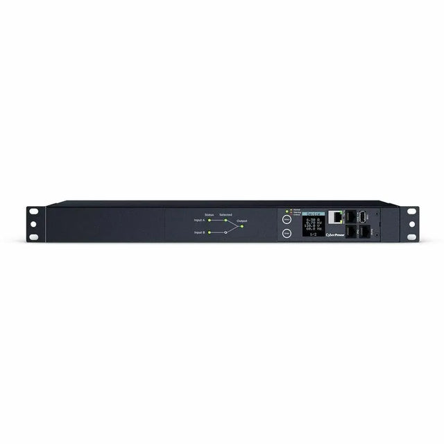 CYBERPOWER CyberPower Switched ATS PDU PDU44002 10-Outlets PDU - Switched - NEMA L5-20P - 10 x NEMA 5-20R - 120 V AC - Network (RJ-45) - 1U - Horizontal - Rack-mountable