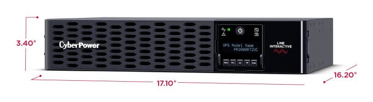 CYBERPOWER UPS CyberPower Smart App Sinewave uninterruptible power supply (UPS) Line-Interactive 2 kVA 2000 W 8 AC outlet(s) - PR2000RT2UC
