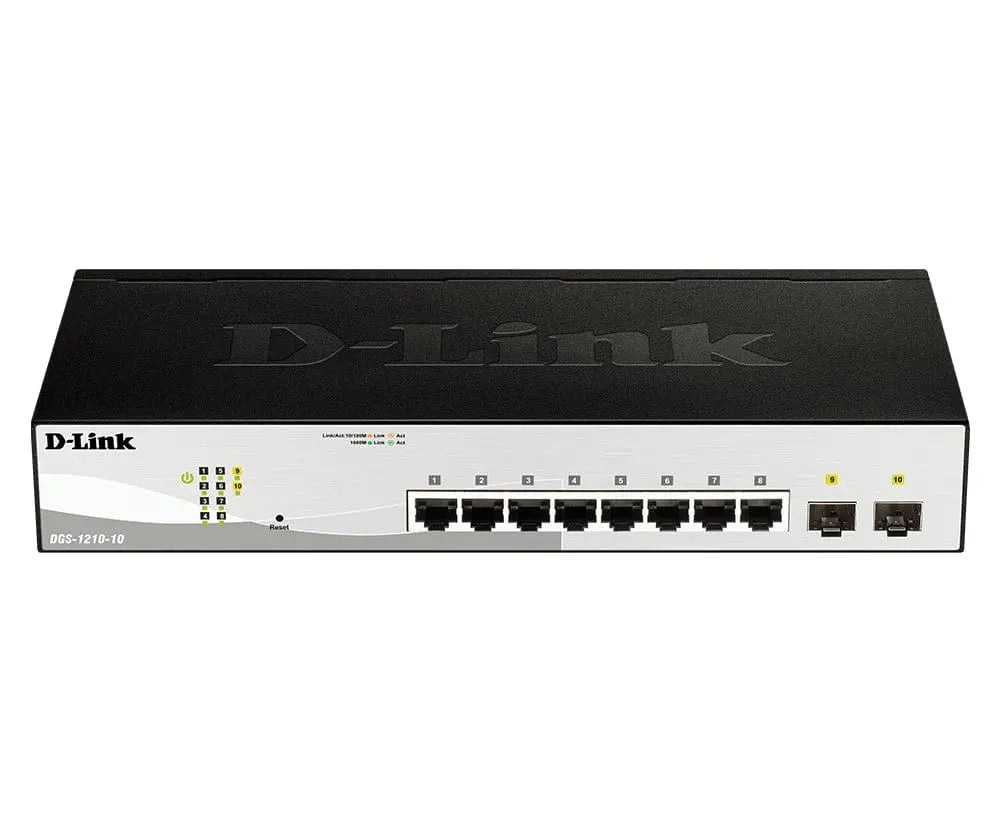 D-LINK D-Link 10-Port Gigabit Smart Managed Switch with 2 SFP ports - DGS-1210-10