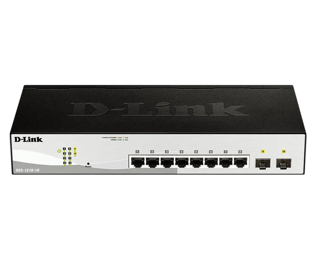 D-LINK D-Link 10-Port Gigabit Smart Managed Switch with 2 SFP ports - DGS-1210-10