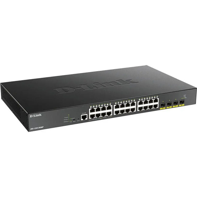 D-LINK D-Link 28-Port 10-Gigabit Smart Managed PoE Switch - 28 Ports - Manageable - 3 Layer Supported - Modular - 39.10 W Power Consumption - 370 W PoE Budget - Twisted Pair, Optical Fiber - PoE Ports - Life...  - DGS-1250-28XMP-6KV