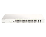 D-LINK D-Link 28-Port Gigabit PoE+ Nuclias Smart Managed Switch including 4x 1G Combo Ports, 193W - DBS-2000-28P
