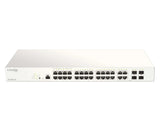 D-LINK D-Link 28-Port Gigabit PoE+ Nuclias Smart Managed Switch including 4x 1G Combo Ports, 193W - DBS-2000-28P