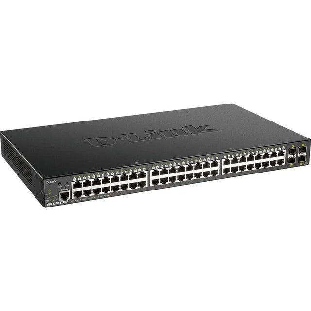 D-LINK D-Link 52-Port 10-Gigabit Smart Managed PoE Switch - 52 Ports - Manageable - 3 Layer Supported - Modular - 57.20 W Power Consumption - 370 W PoE Budget - Twisted Pair, Optical Fiber - PoE Ports - Life...  - DGS-1250-52XMP-6KV