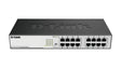 D-LINK D-Link DGS-1016D network switch Unmanaged Gigabit Ethernet (10/100/1000) 1U Black, Silver - DGS-1016D