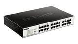 D-LINK D-Link DGS-1024D network switch Unmanaged Gigabit Ethernet (10/100/1000) 1U Black, Silver - DGS-1024D