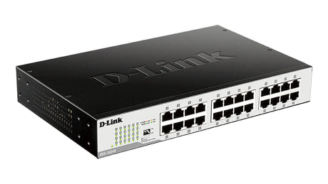 D-LINK D-Link DGS-1024D network switch Unmanaged Gigabit Ethernet (10/100/1000) 1U Black, Silver - DGS-1024D