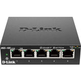 D-LINK D-Link DGS-105 5 Port Gigabit Unmanaged Metal Desktop Switch - 5 Port Gigabit Unmanaged Metal Desktop Switch - DGS-105