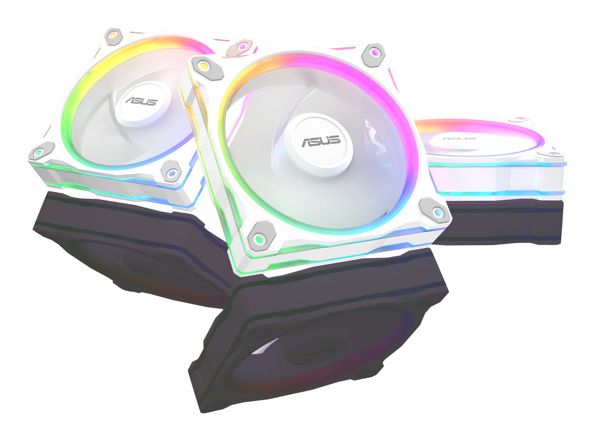 ASUS Prime MR120 Fan ARGB Reverse White 3in1 Computer case 12 cm 3 pc(s) - PRIMR120FANARGBREVWH3N1