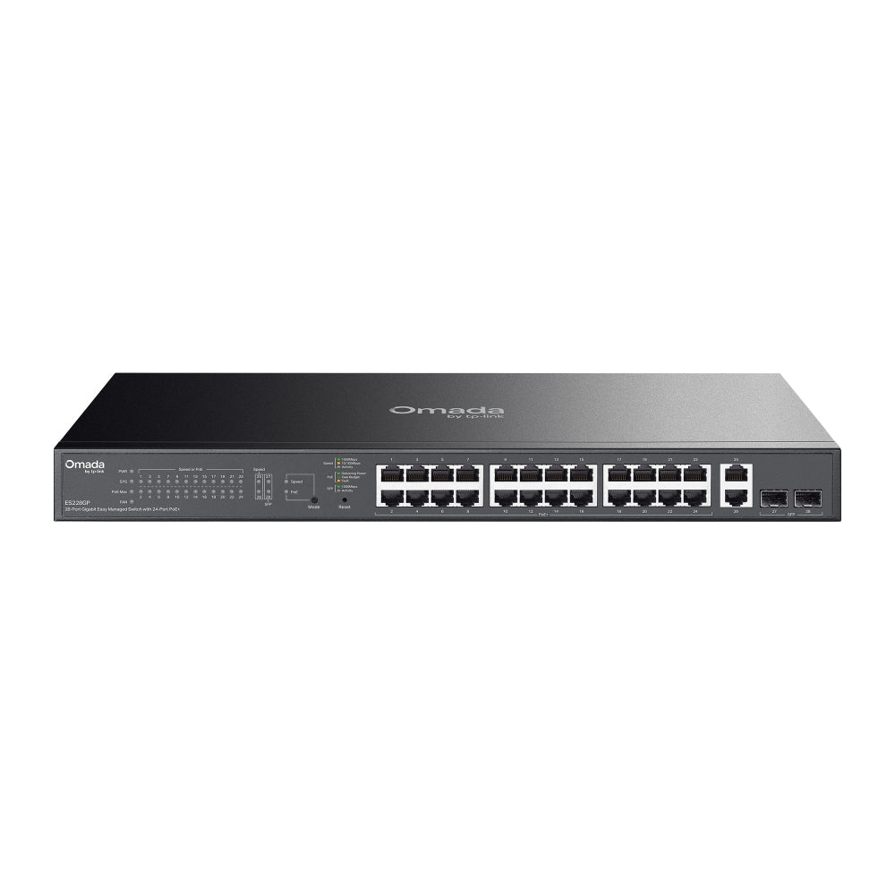 TP-Link ES228GP network switch Managed L2 Gigabit Ethernet (10/100/1000) Power over Ethernet (PoE) Black - ES228GP