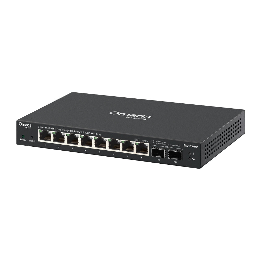 TP-Link ES210X-M2 network switch Managed 2.5G Ethernet (100/1000/2500) Desktop/Wall-Mounting Black - ES210X-M2