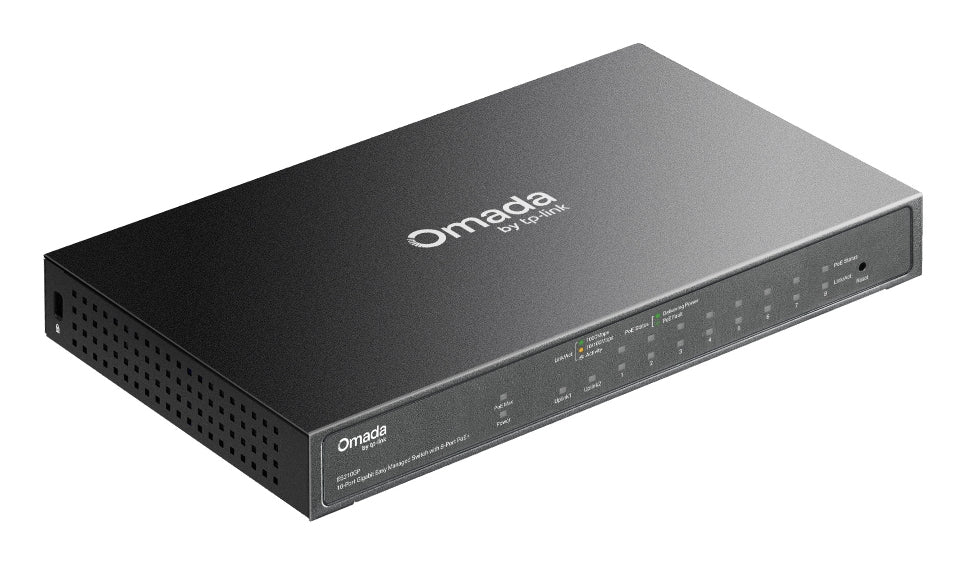 TP-Link Omada ES210GP network switch Managed L2 Gigabit Ethernet (10/100/1000) Power over Ethernet (PoE) DIN rail Black - ES210GP