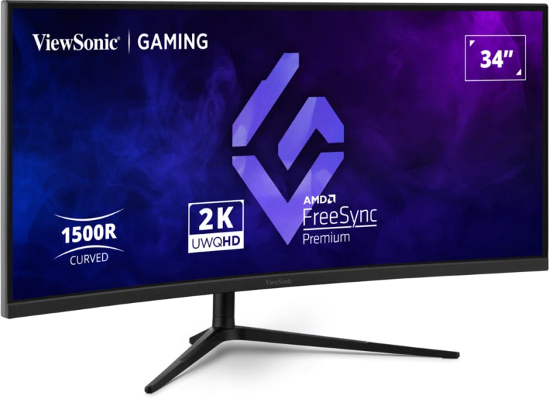 Viewsonic VX3418C-2K computer monitor 86.4 cm (34") 3440 x 1440 pixels UltraWide Quad HD Black - VX3418C-2K
