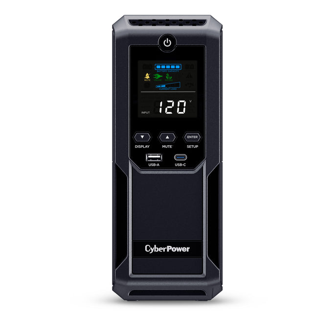 CyberPower LCD CP1500AVRLCD3 uninterruptible power supply (UPS) Line-Interactive 1.5 kVA 900 W 12 AC outlet(s) - CP1500AVRLCD3 CYBERPOWER
