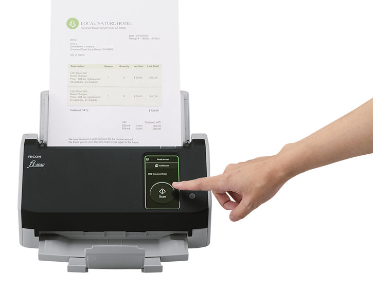 Ricoh FI-8040 ADF + Manual feed scanner 600 x 600 DPI A4 Black, Grey - PA03836-B005