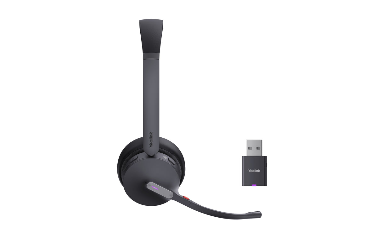 Yealink WH64 Hybrid Dual Teams Headset Wireless Head-band Office/Call center Micro-USB Bluetooth Black - 1208685