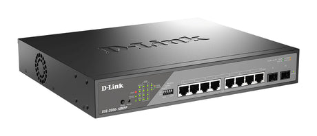 D-Link DSS-200G-10MPP network switch Managed L2 Gigabit Ethernet (10/100/1000) Power over Ethernet (PoE) 1U Black, Grey - DSS-200G-10MPP D-LINK