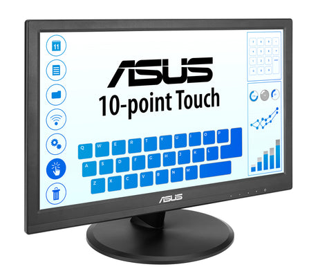 ASUS Touch VT169HE computer monitor 39.6 cm (15.6") 1920 x 1080 pixels Full HD LED Touchscreen Tabletop Black - VT169HE ASUS
