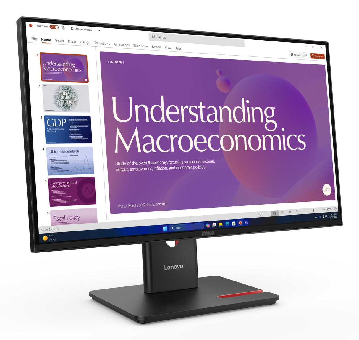 Lenovo ThinkVision T24D-40 Monitor - 64B9GAR1UZ