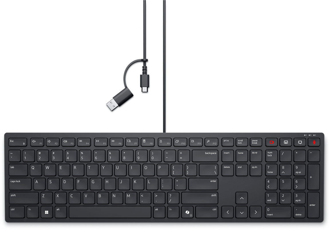 DELL KB525C keyboard Office USB QWERTY US English Black - KB525C-US-DAO DELL