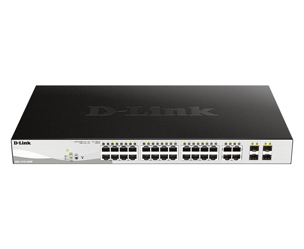 D-Link 28-Port Gigabit PoE Smart Managed Switch including 4 Combo Ports - DGS-1210-28P D-LINK