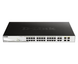 D-Link 28-Port Gigabit PoE Smart Managed Switch including 4 Combo Ports - DGS-1210-28P D-LINK