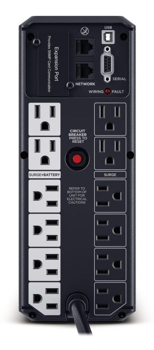 CyberPower LCD BRG1500AVRLCD2 uninterruptible power supply (UPS) Line-Interactive 1.5 kVA 900 W 12 AC outlet(s) - BRG1500AVRLCD2