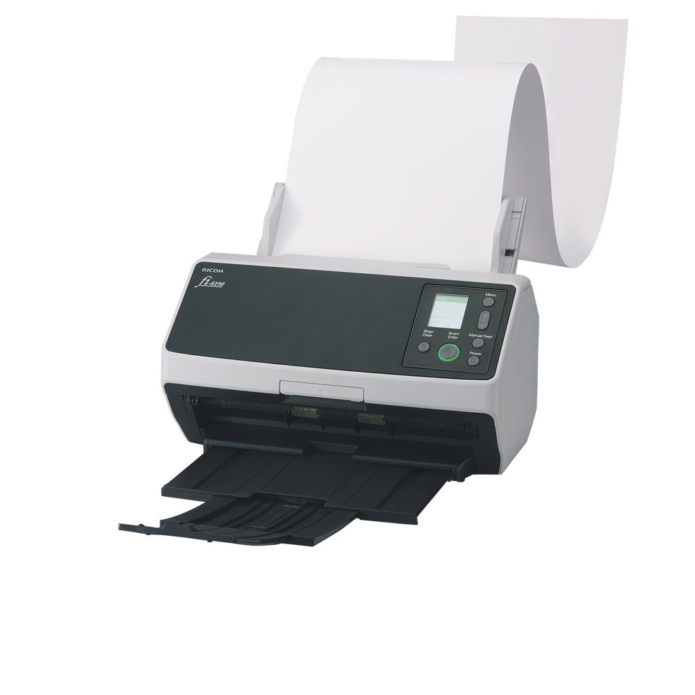 Ricoh fi-8190 ADF + Manual feed scanner 600 x 600 DPI A4 Black, Grey - PA03810-B005