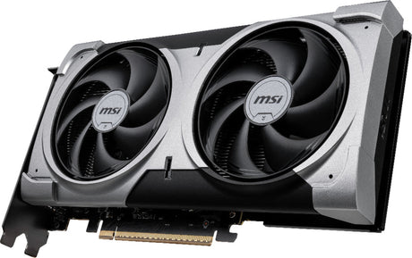 MSI graphics card with dual fans on a white background