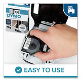 DYMO DYMO D1 High-Performance Polyester Removable Label Tape, 0.5" x 23 ft., Black on White - 45013