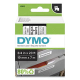 DYMO DYMO D1 High-Performance Polyester Removable Label Tape, 0.75" x 23 ft, Black on White - 45803