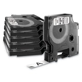 DYMO DYMO D1 Standard Labels, 0.5" x 23 ft, Black Print on White Tape, 6/Pack - 2025517