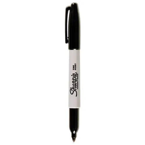 DYMO DYMO Fine Tip Permanent Marker, Fine Bullet Tip, Black, Dozen - 30001B