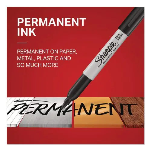 DYMO DYMO Fine Tip Permanent Marker Value Pack, Fine Bullet Tip, Black, 36/Pack - 1884739