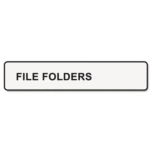 DYMO DYMO LabelWriter 1-UP File Folder Labels, 0.56" x 3.43", White, 130 Labels Roll, 2 Rolls/Pack - 30327