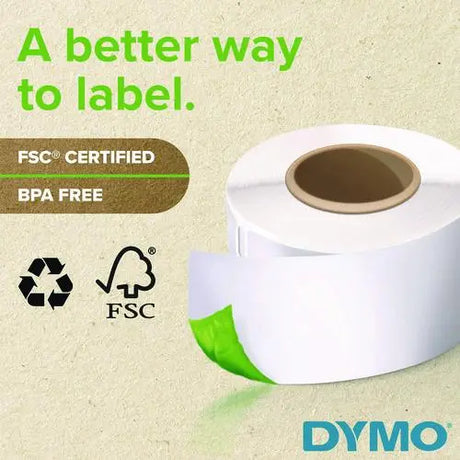 DYMO DYMO LabelWriter Address Labels, 1.25'' x 2.25'', White, 1,000 Labels/Roll - 30334