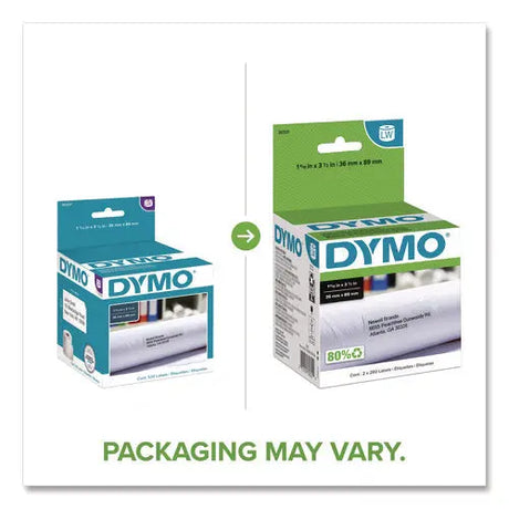 DYMO DYMO LabelWriter Address Labels, 1.4" x 3.5", White, 260 Labels/Roll, 2 Rolls/Pack - 30321