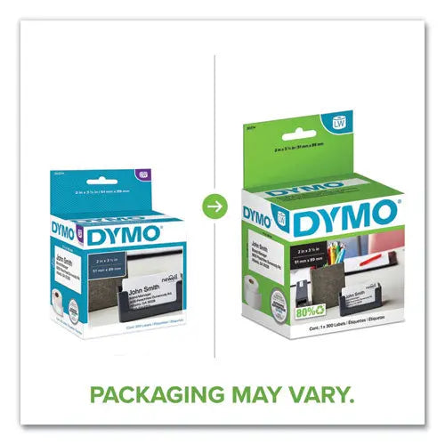 DYMO DYMO LabelWriter Business/Appointment Cards, 2" x 3.5", White, 300 Labels/Roll - 30374