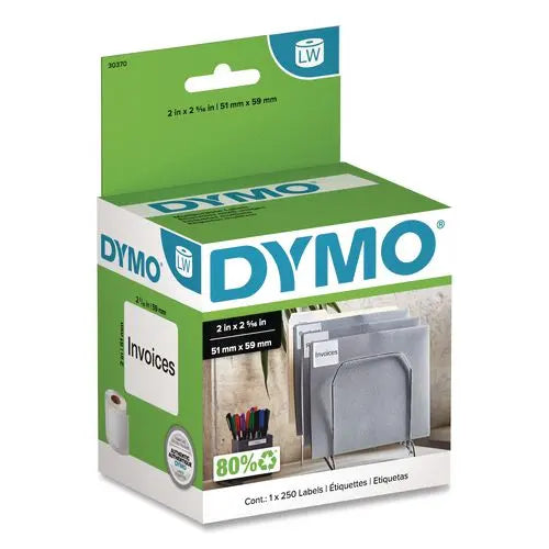 DYMO DYMO LabelWriter Multipurpose Labels, 2" x 2.31", White, 250 Labels/Roll - 30370