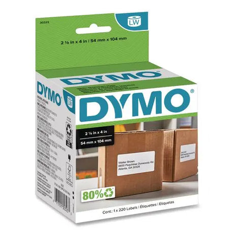 DYMO DYMO LabelWriter Shipping Labels, 2.12 x 4, White, 220 Labels/Roll - 30323