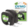 DYMO DYMO LetraTag Paper Label Tape Cassettes, 0.5" x 13 ft, White, 2/Pack - 10697