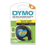 DYMO DYMO LetraTag Plastic Label Tape Cassette, 0.5" x 13 ft, Yellow - 91332