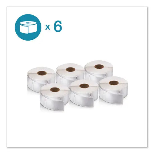 DYMO DYMO LW Address Labels, 0.75" x 2", White, 500 Labels/Roll, 6 Rolls/Pack - 2050766