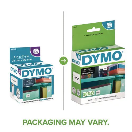 DYMO DYMO LW Multipurpose Labels, 1" x 1.5", White, 750 Labels/Roll - 30347
