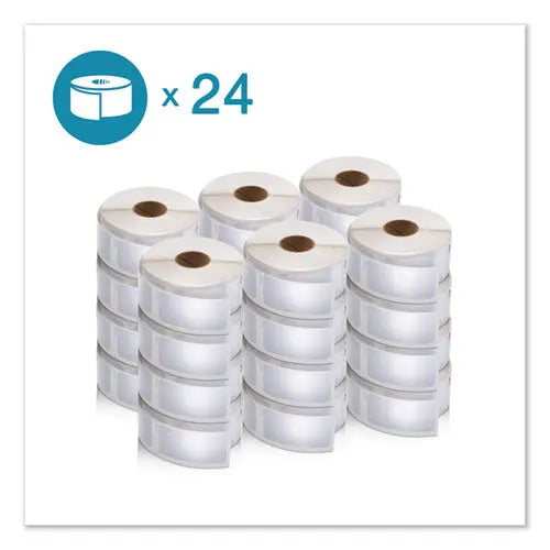 DYMO DYMO LW Multipurpose Labels, 1" x 2.13", White, 500 Labels/Roll, 24 Rolls/Box - 2050830