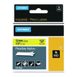 DYMO DYMO Rhino Flexible Nylon Industrial Label Tape, 0.5" x 11.5 ft, Yellow/Black Print - 18490