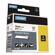DYMO DYMO Rhino Flexible Nylon Industrial Label Tape, 0.75" x 11.5 ft, White/Black Print - 18489